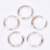 Transparent Spray Painted Acrylic Linking Rings X-TACR-N009-14-2
