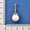 Shell Pearl Round Pendants STER-L067-02P-3