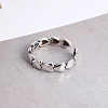 925 Sterling Silver Adjustable Cuff Open Rings for Women AK6483-4