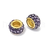 Alloy Rhinestone Clay Pave Beads ALRI-D300-04G-13-2