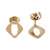 PVD Vacuum Plating 304 Stainless Steel Stud Earrings for Women EJEW-A048-22G-2