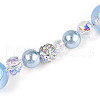 Glass and Acrylic and Imitation Pearl and Rhinestone Beads Strands MAK-T011-06G-3
