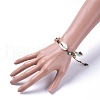 Adjustable Waxed Cotton Cord Braided Bead Bracelet BJEW-JB04674-03-5