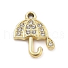 Alloy Rhinestone Pendants FIND-U026-10G-1