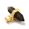 Natural Smoky Quartz Double Terminal Pointed Pendants G-P481-01G-06-3
