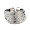 Brass Multi Wire Wrap Open Cuff Ring RJEW-C037-02P-2
