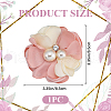 Cloth 3D Flower Brooch Pin JEWB-WH0022-92B-2