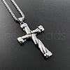 Stylish Punk Stainless Steel Cross Pendant Necklaces for Fashionable Men CC6741-1