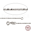 Anti-Tarnish Trendy Rhodium Plated 925 Sterling Silver Chain Necklaces STER-M050-B-19-3