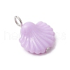 Shell Shape Plastic Pendants PALLOY-JF03734-4