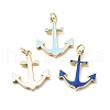 Brass Enamel Pendants KK-L237-023G-1
