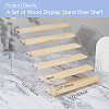 Rectangle Acrylic with Wood Minifigures Organizer Display Risers ODIS-WH0038-102D-2