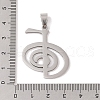 Non-Tarnish Reiki Symbol 201 Stainless Steel Pendants STAS-A094-03A-P-3