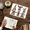 Large Plastic Reusable Drawing Painting Stencils Templates DIY-WH0202-506-3