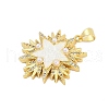 Brass Micro Pave Clear Cubic Zirconia Pendants KK-I723-16G-2
