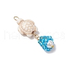 Marine Organism Glass Pendants PALLOY-MZ00700-01-3