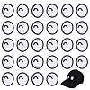 BENECREAT 20 Pairs Cartoon Eyes Polyester Embroidery Cloth Iron on Patches PATC-BC0001-10-1