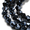 Opaque Solid Color Electroplate Glass Beads Strands EGLA-A039-P4mm-A17-3