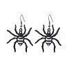 Halloween Themed Spider Alloy Enamel Dangle Earrings EJEW-JE06072-1
