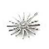 Brass Micro Pave Cubic Zirconia Pendants KK-Q097-01P-2