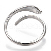 304 Stainless Steel Snake Cuff Ring RJEW-N038-113P-4