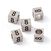 Tarnish Resistant 303 Stainless Steel European Beads STAS-G286-P08-3