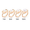Oval Brass Finger Ring Settings KK-T076-37G-4