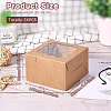 Square Paper Biscuit Boxes with Lace Edged Square Clear Window CON-TAC0001-12A-02-4