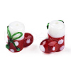 Christmas Themed Handmade Lampwork Beads LAMP-TAC0004-06-3