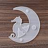 DIY Animal on the Crescent Moon Big Pendant Silhouette Silicone Molds DIY-F125-01-2