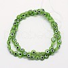 Handmade Evil Eye Lampwork Flat Round Bead Strands LAMP-L058-10mm-02-2