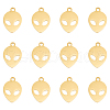 Unicraftale 12Pcs 201 Stainless Steel Laser Cut Pendants STAS-UN0051-69-1