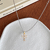 HOBBIESAY 12Pcs 2 Style Rack Plating Brass Micro Pave Clear Cubic Zirconia Pendants ZIRC-HY0001-02-3