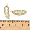 Brass Micro Pave Clear Cubic Zirconia Pendants KK-K365-14C-G-3