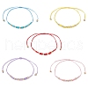 Glass Seed Beaded Braided Beads Bracelets BJEW-MZ00182-3