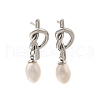 304 Stainless Steel knot Stud Earrings EJEW-C133-02P-2