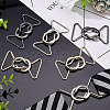 BENECREAT 6Pairs 3 Colors Zinc Alloy Clasps FIND-BC0002-45-6