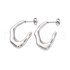 304 Stainless Steel Stud Earrings EJEW-B108-18P-4