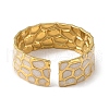 304 Stainless Steel Enamel Open Cuff Rings for Women RJEW-F166-20G-02-3