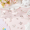 SUNNYCLUE 60pcs 3 Styles Electroplate Glass with Acrylic Imitation Pearl with Alloy Pendants FIND-SC0010-07-4