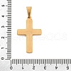 304 Stainless Steel Rhinestone Pendants STAS-G346-47B-G-3
