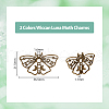 DICOSMETIC 80Pcs 2 Colors Tibetan Style Retro Alloy Pendants FIND-DC0003-51-2