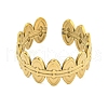304 Stainless Steel Oval Open Cuff Ring for Women RJEW-S406-01G-03-2