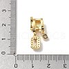 Brass Micro Pave Cubic Zirconia Pendants KK-D383-03G-01-3
