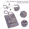 GOMAKERER 2Pcs Retro Rectangle Silk Zipper Roll Pouches ABAG-GO0001-02A-3