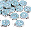 Platinum Plated Alloy Enamel Charms X-ENAM-S118-04D-P-4