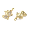 Brass Micro Pave Cubic Zirconia Pendants KK-P266-09G-2