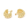 Brass Round Stud Earrings EJEW-D065-01G-2