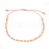 Bohemian Style Glass Seed Round Beads Braided Bead Bracelets RZ1684-12-1