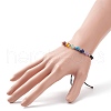 Natural & Synthetic Gemstone Round Beaded Bracelets BJEW-JB08716-02-3